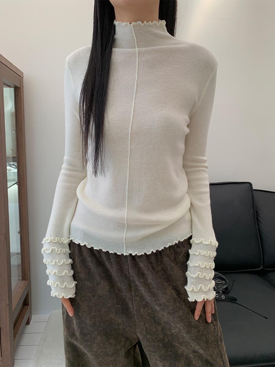 Wave sleeve top (4color)