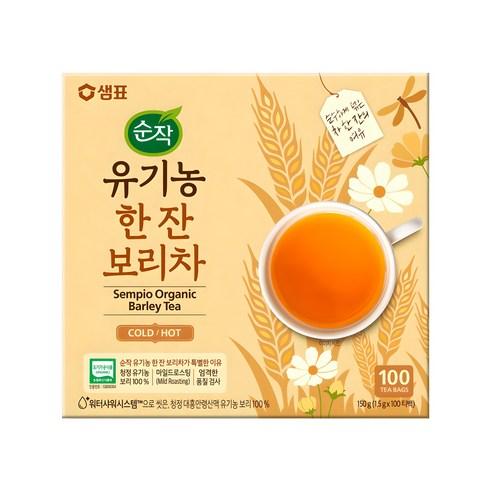 순작 유기농 한 잔 보리차, 1.5g, 100개입, 1개 - 보리차 | 쿠팡