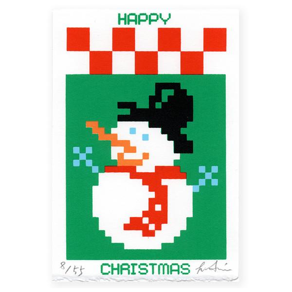 Christmas Snowman Post Card (A6)