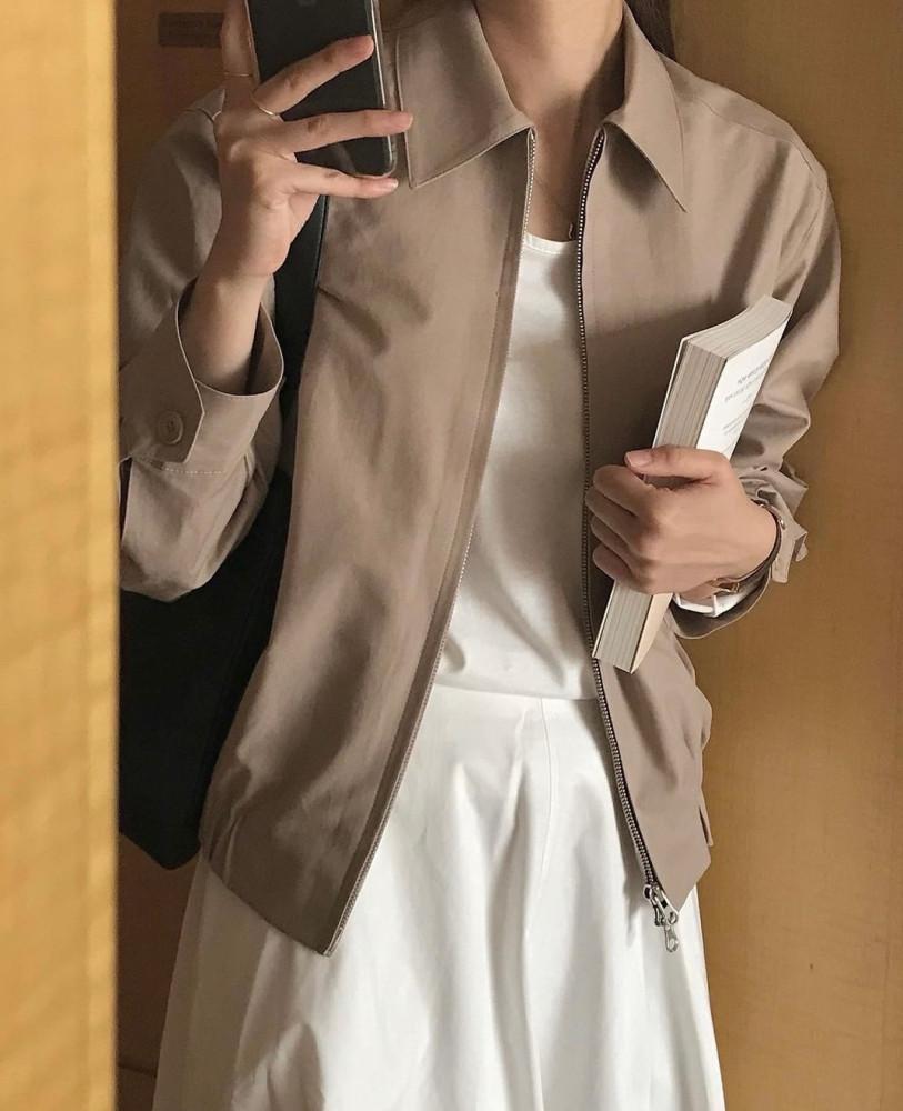 [BIG SALE] 베 당일/ 버베인 어반 코튼 블루종 긴팔 카라 집업 점퍼 (3col)