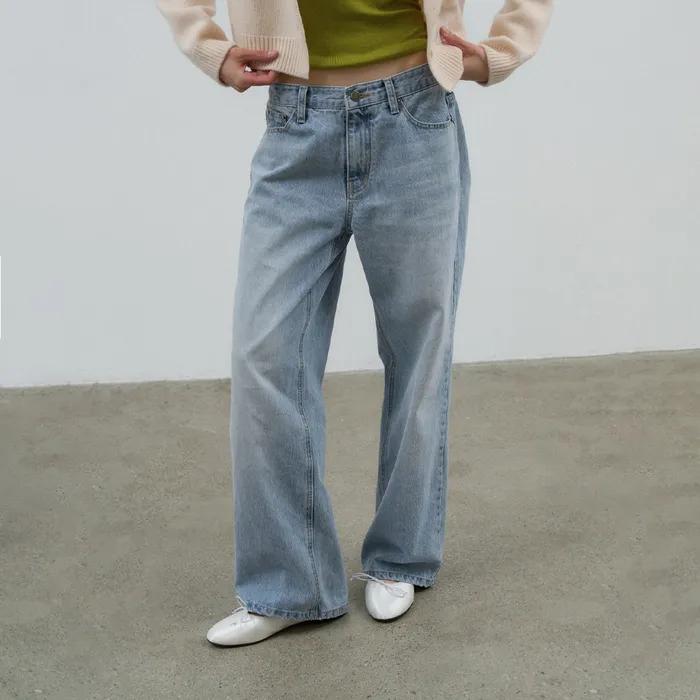 Low denim pants
