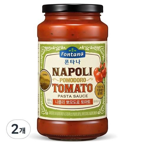 폰타나 나폴리 뽀모도로 토마토 파스타소스, 600g, 2개 - 토마토소스 | 쿠팡