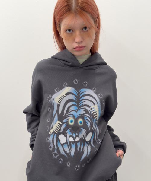 Furry Puppy Hoodie [Charcoal]