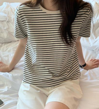 [SALE] 오브젝트 데이 스트라이프 반팔 티셔츠