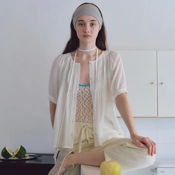 Bohemian Smocking Blouse_2colors