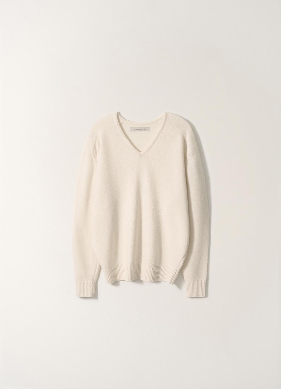 8TH / Carna v-neck pullover (Clean white)