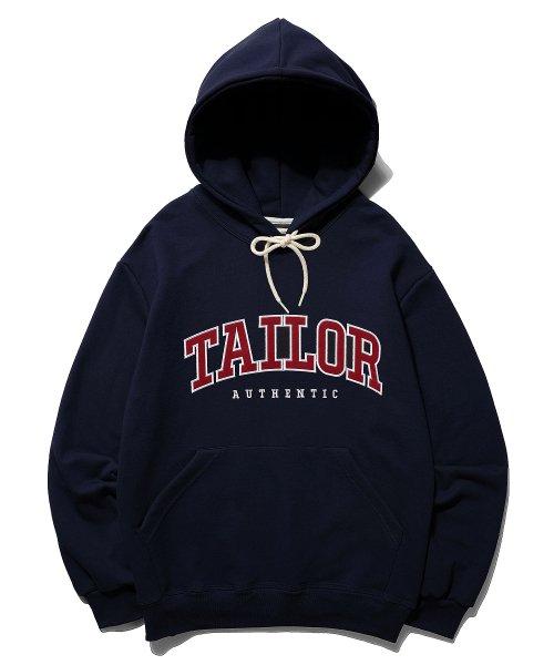 테일러 스튜디오(TAILOR STUDIO)  엔비엘 로고 후드 (네이비레드) - 사이즈 & 후기 | 무신사