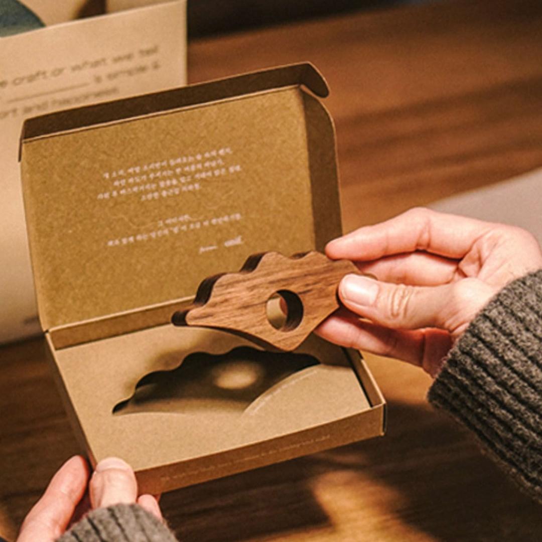 [선물포장] 조개 원목 북홀더링 (쇼핑백+메시지카드)