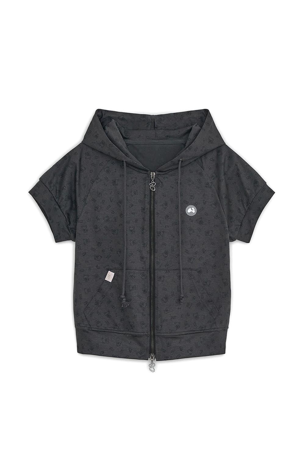 허그유어스킨 코리락쿠마 프린트 후드집업 반팔 후드 리락쿠마 후디 갸루 | 후루츠패밀리