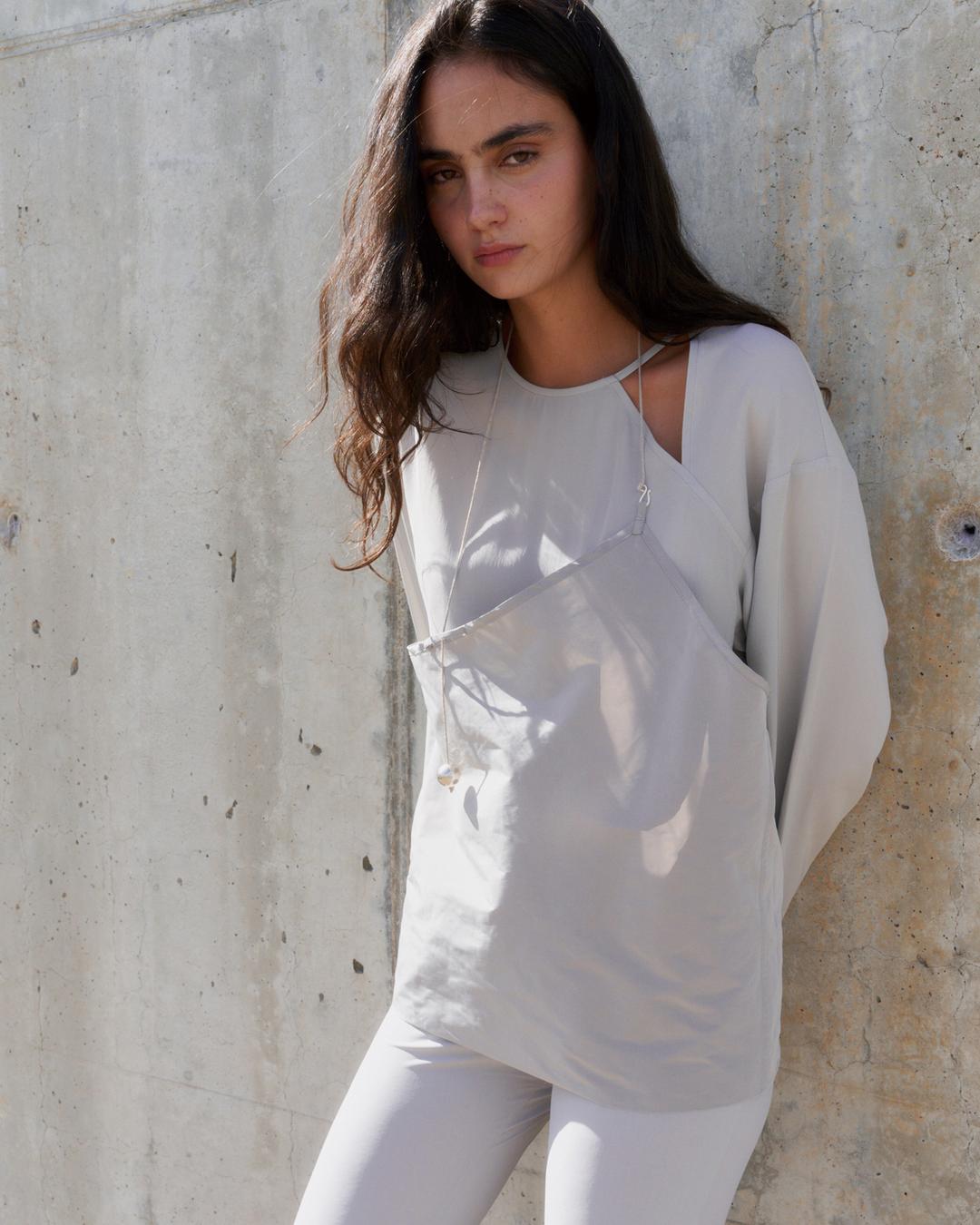 Pulley Dress - gray multi