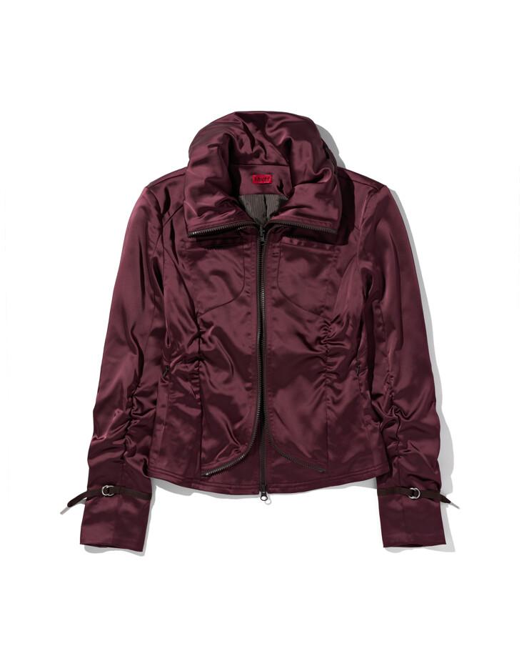MOTO ZIP JACKET - BURGUNDY