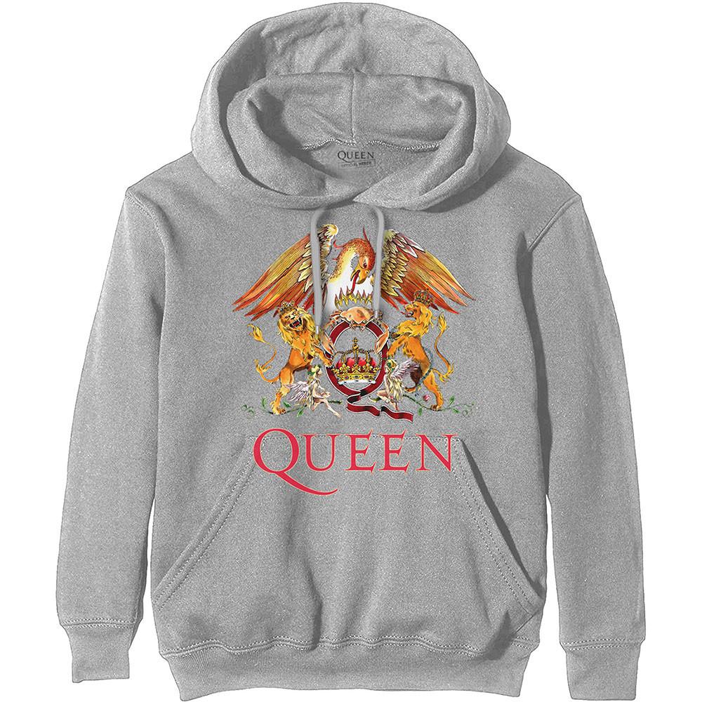 [L,XL 국내배송] 공식 QUEEN 퀸 Classic Crest 후드 티셔츠 (그레이)