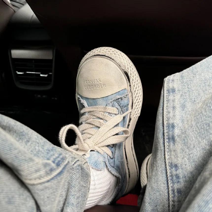 올드 오더 빅헤드 컨버스 로우탑 블루 빈티지 데님 그래피티 O2320751