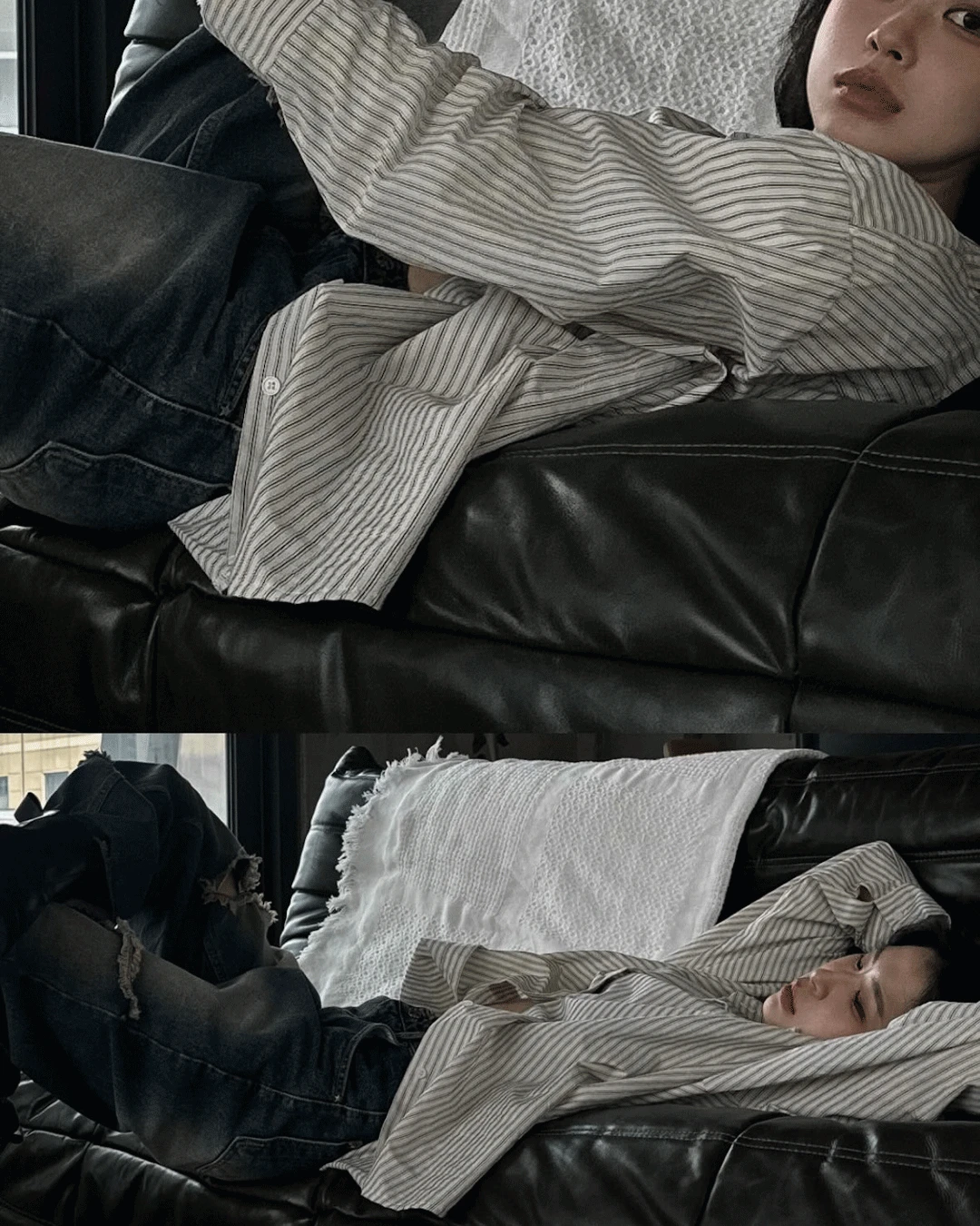 코튼 스트라이프 셔츠