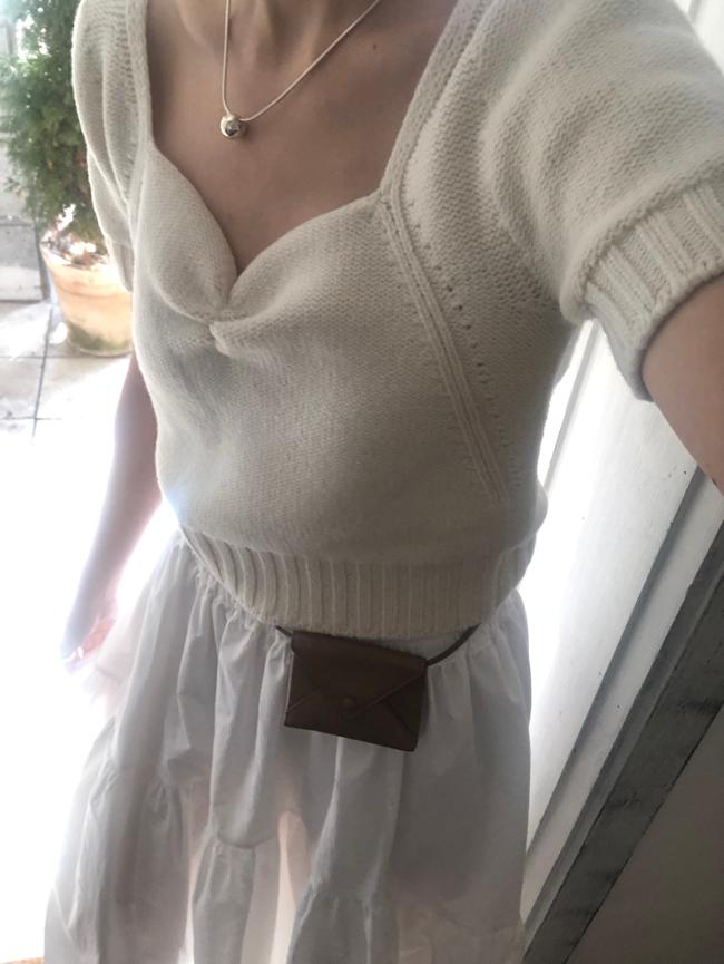 pure wool voluminous shirred half-sleeve knit [re-order, 약 10-14일 소요 예정]