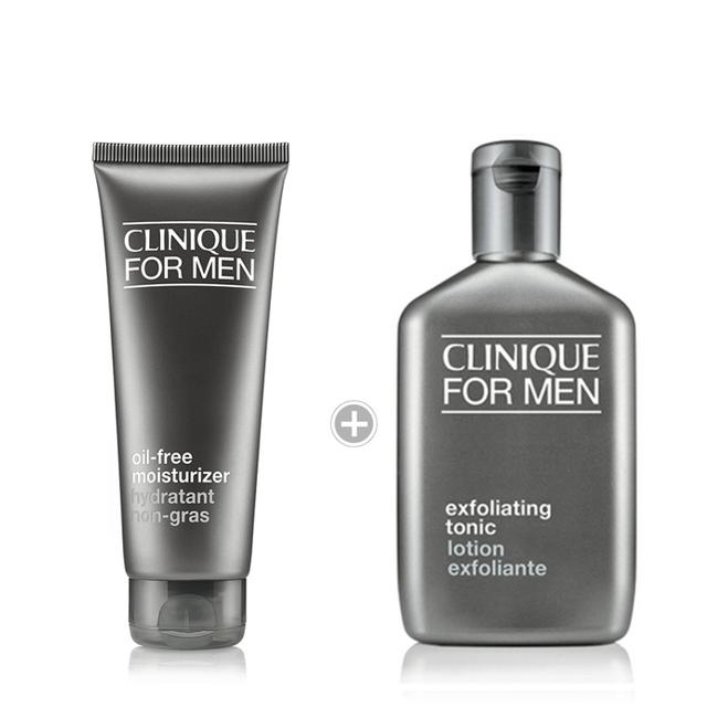 [10% OFF] 크리니크 포 맨 오일-프리 모이스춰라이저 100ml + 포 맨 엑스폴리에이팅 토너 200ml 정품 추가증정