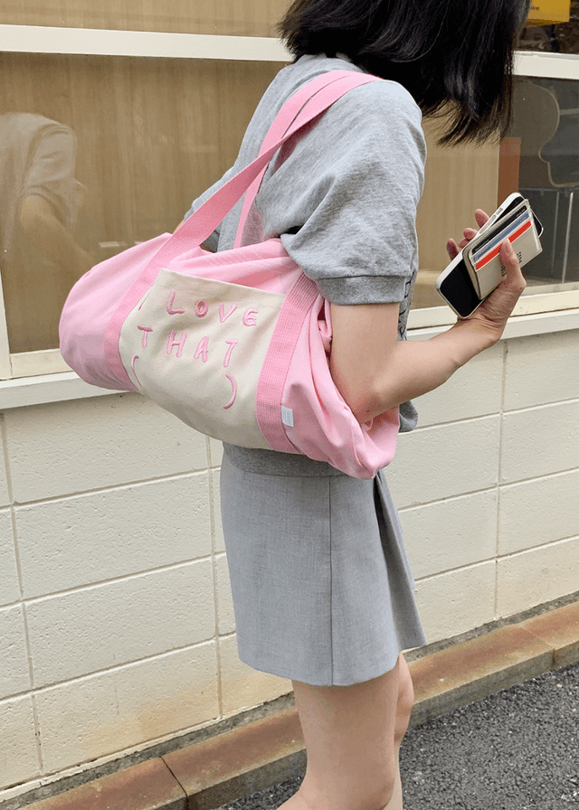 쇼룸판매 ) I love that duffle bag / pink