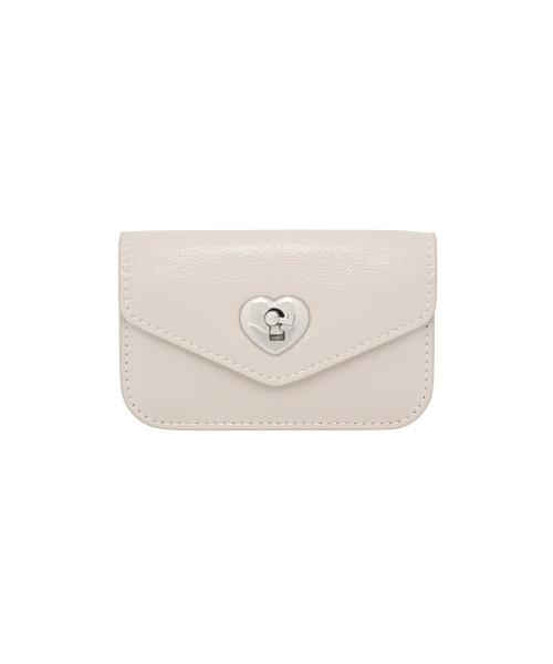 하트락 콤팩트 명함 카드지갑 웜그레이