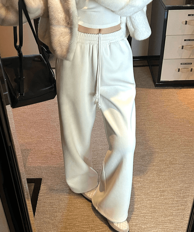 소프트 코튼 기모 밴딩팬츠