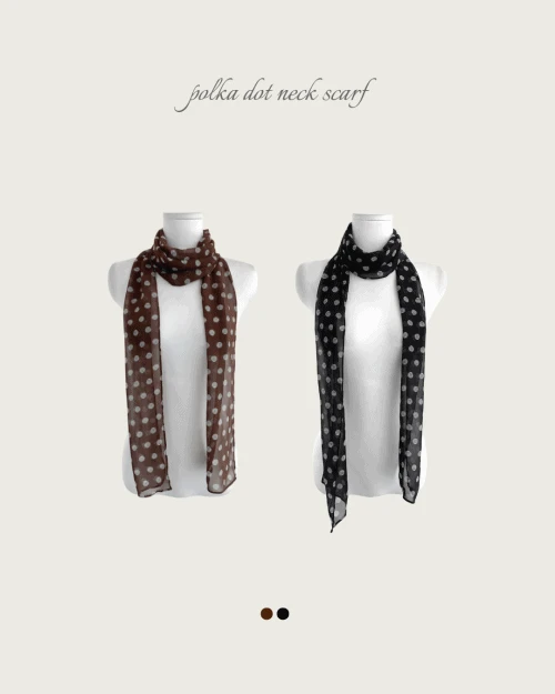 polka dot neck scarf
