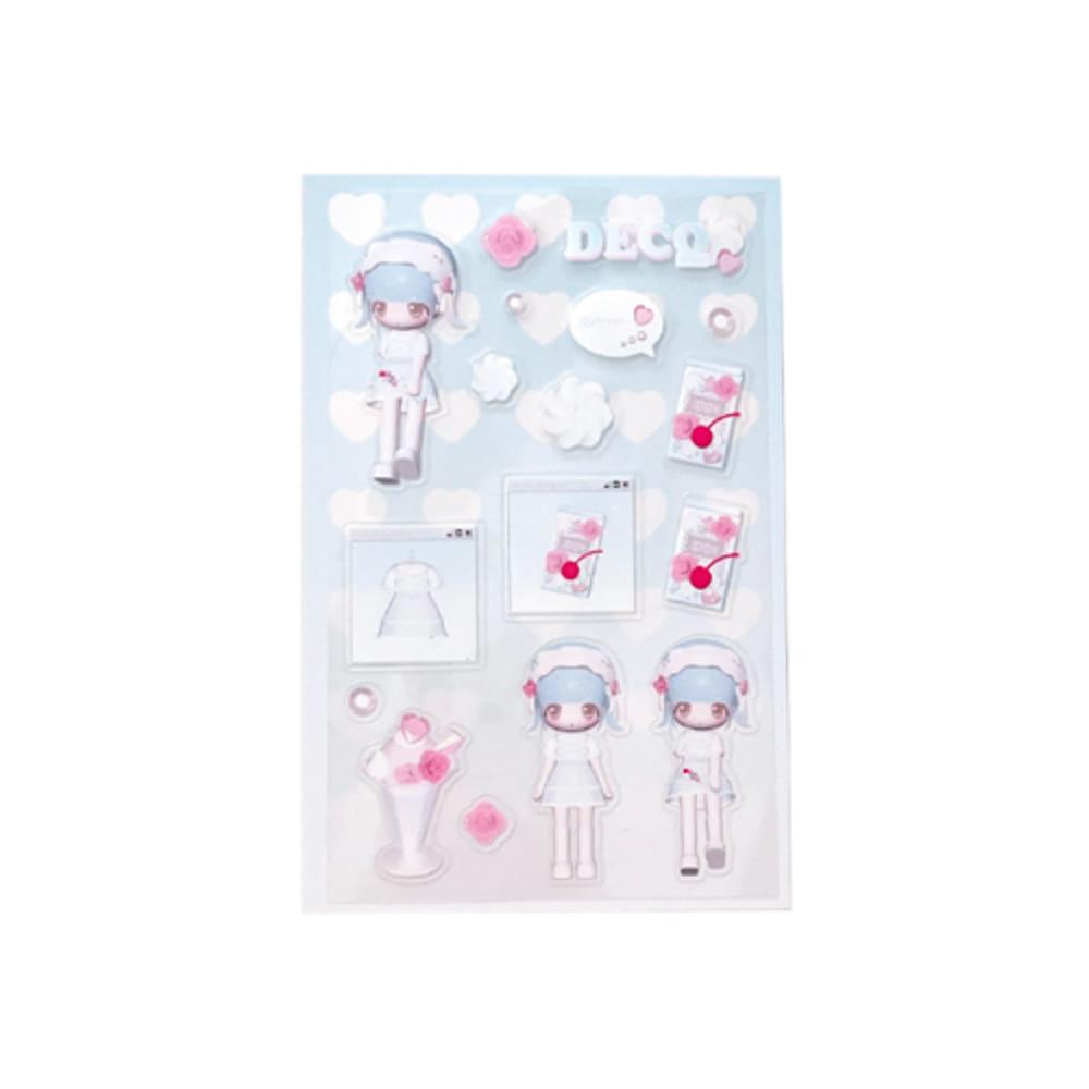 코랄트리 데코 스티커 블루