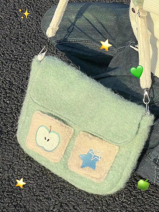 수심 Apple Green Bag 애플 그린 숄더백 스트랩 크로스백 사과 유니크 가방