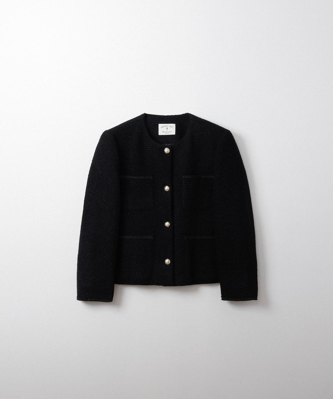 르네 트위드 자켓 (black)