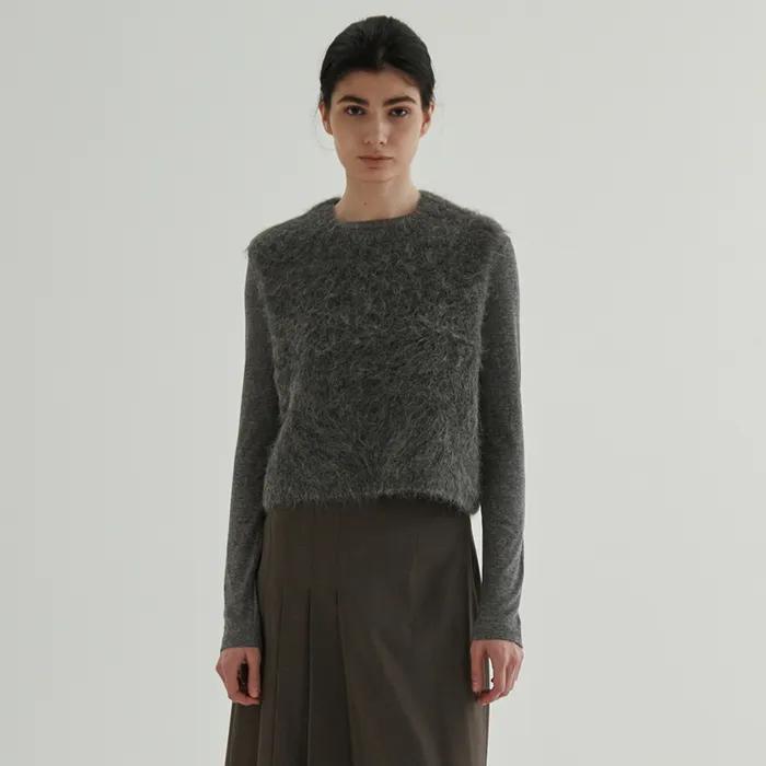 Hairy Alpaca vest (charcoal)