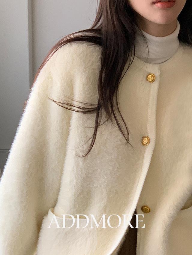 에드모어 [🔥슈퍼핫딜70%][연말룩/퍼자켓/트위드자켓][에드모어] mjk464 멜리아 퍼 트위드 자켓