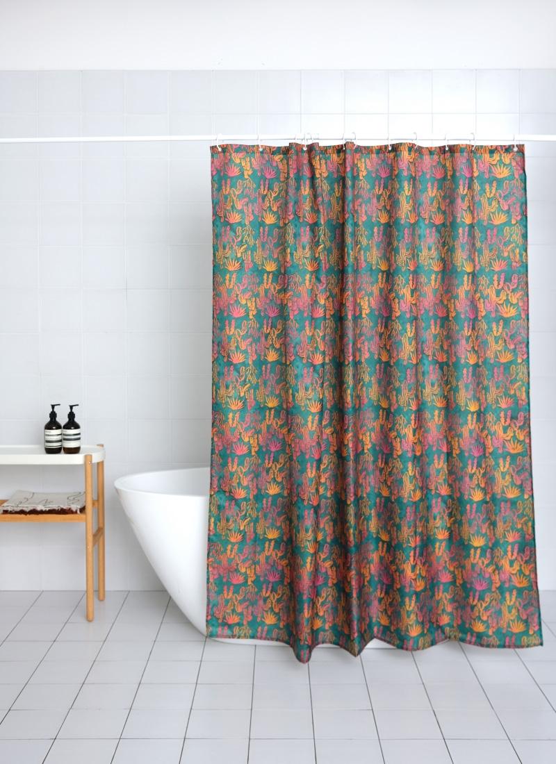 [Shower curtain] Cactus - R.green
