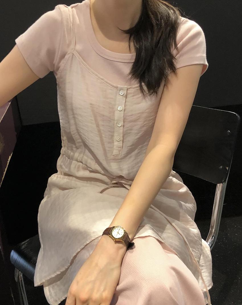 (5일소요)플루 나시 레이어드 원피스 2color!