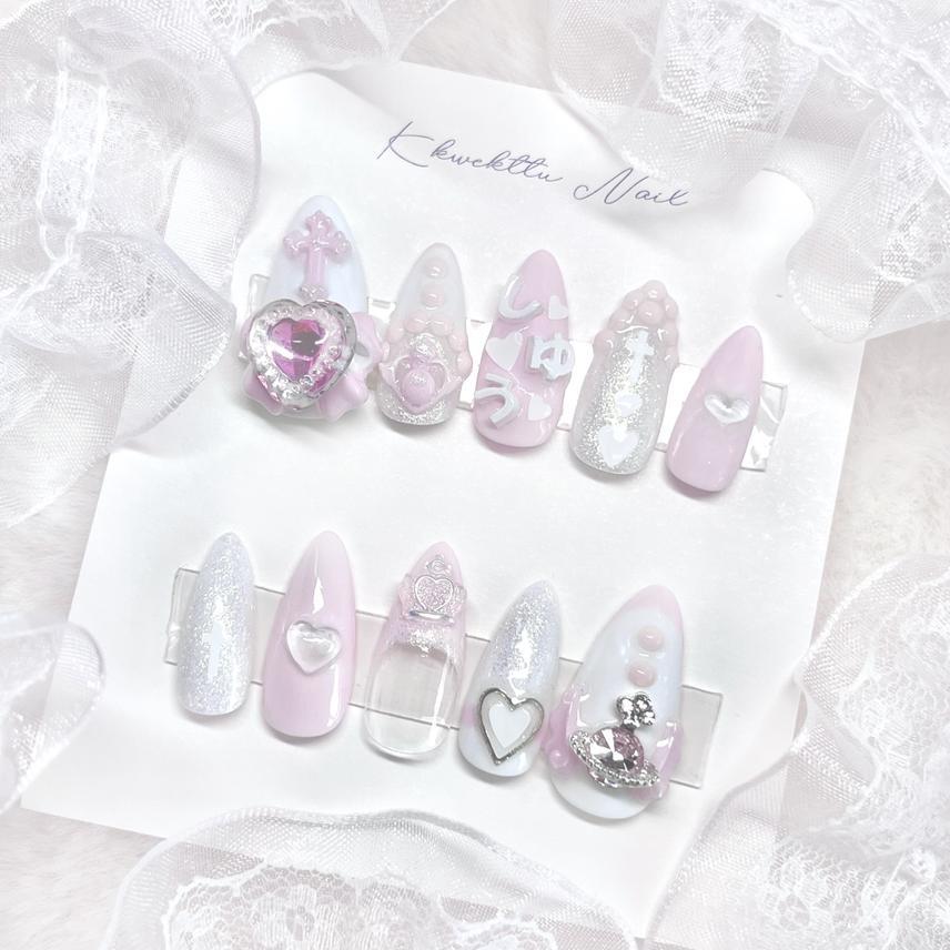 양산형 지뢰계 네일팁 4