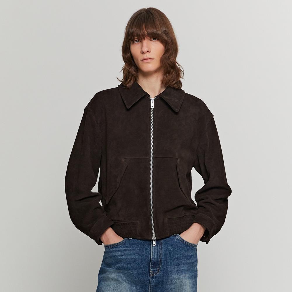Torino Suede Lether Jacket (Deep Brown)