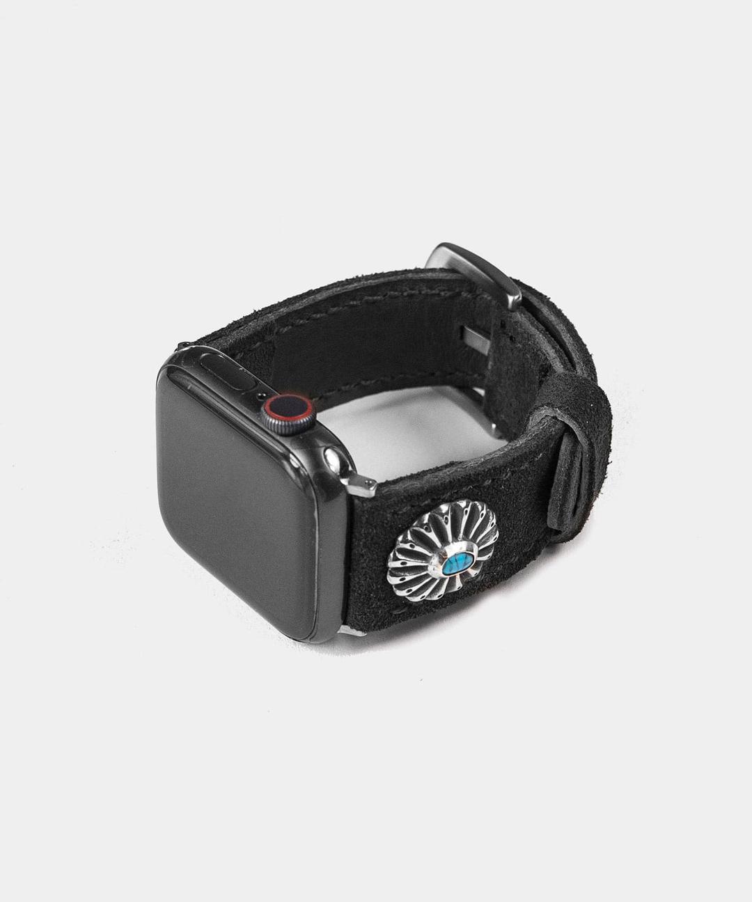 Clam Suede Apple Watch Strap (Black)