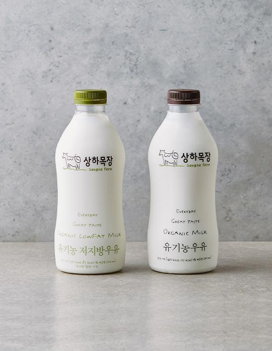 [상하목장] 유기농 우유 & 저지방 우유 750mL 2종