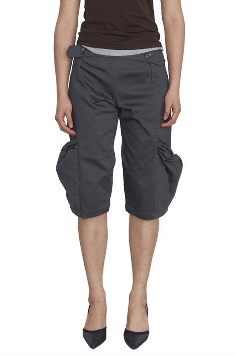 Yolk Capri Trousers, Slate