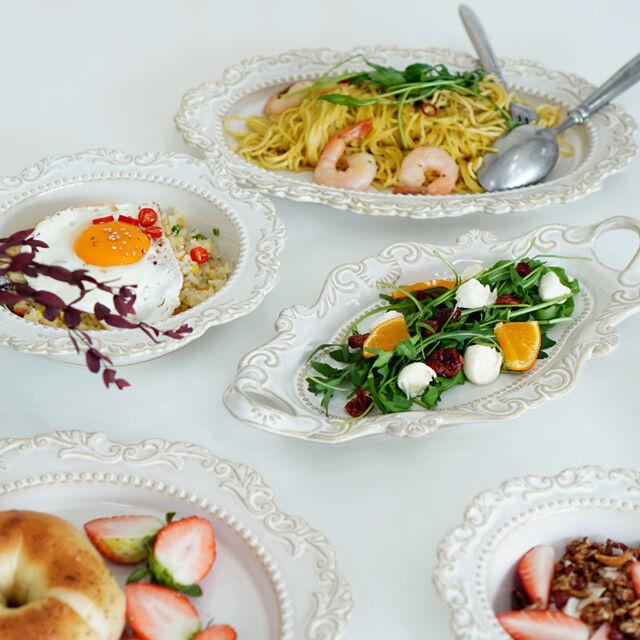 엔틱 바로크 빈티지 플레이트 접시 양식 접시 그릇