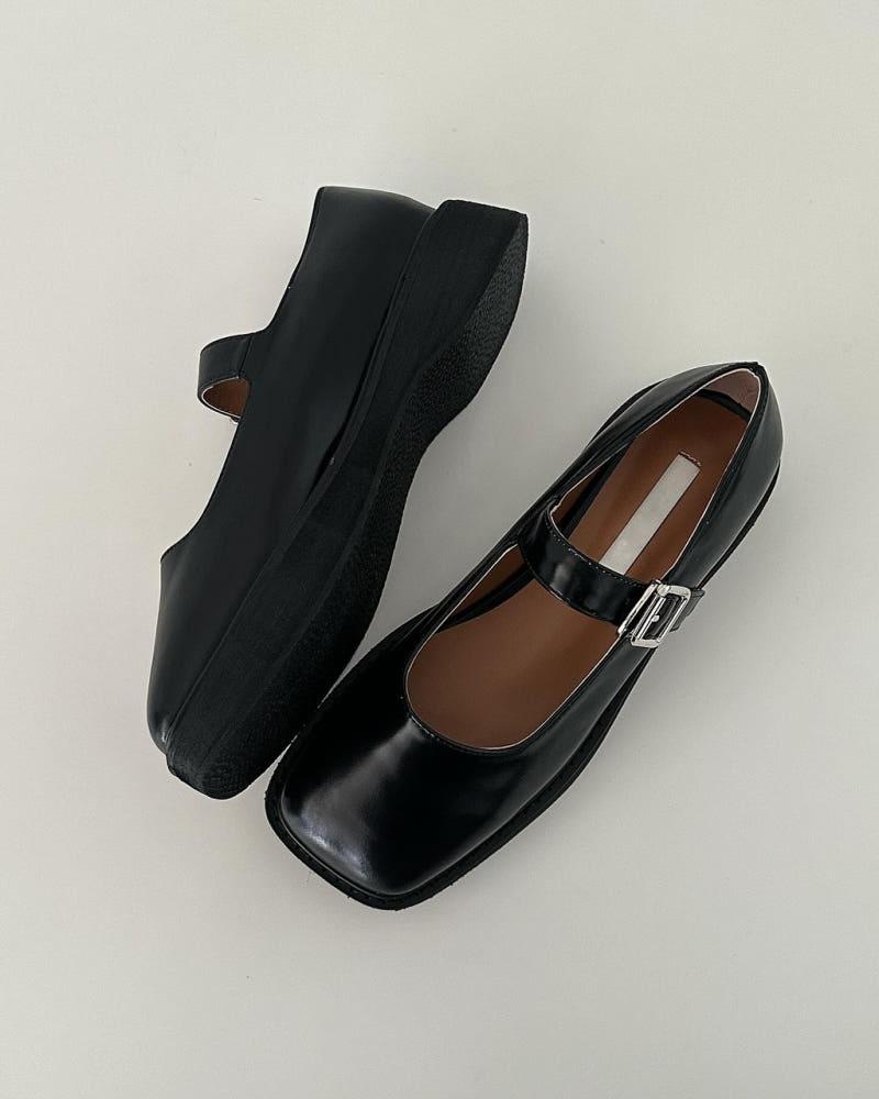 토이 여성 키높이 스트랩 버클 로퍼