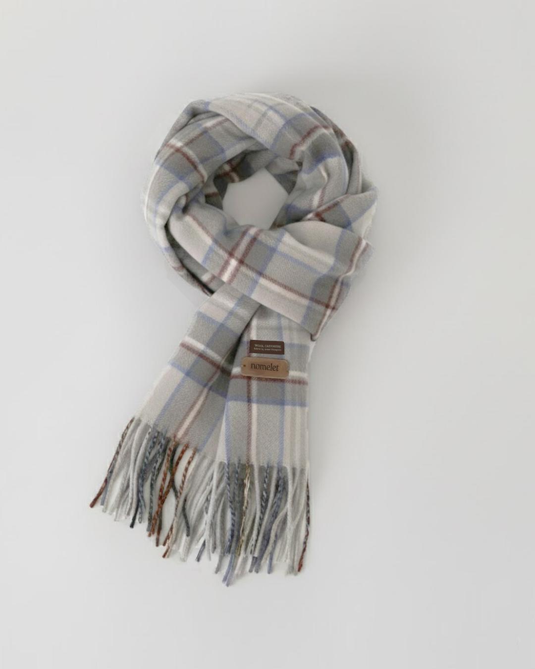 Noel 노엘 체크 머플러 - oatmeal red