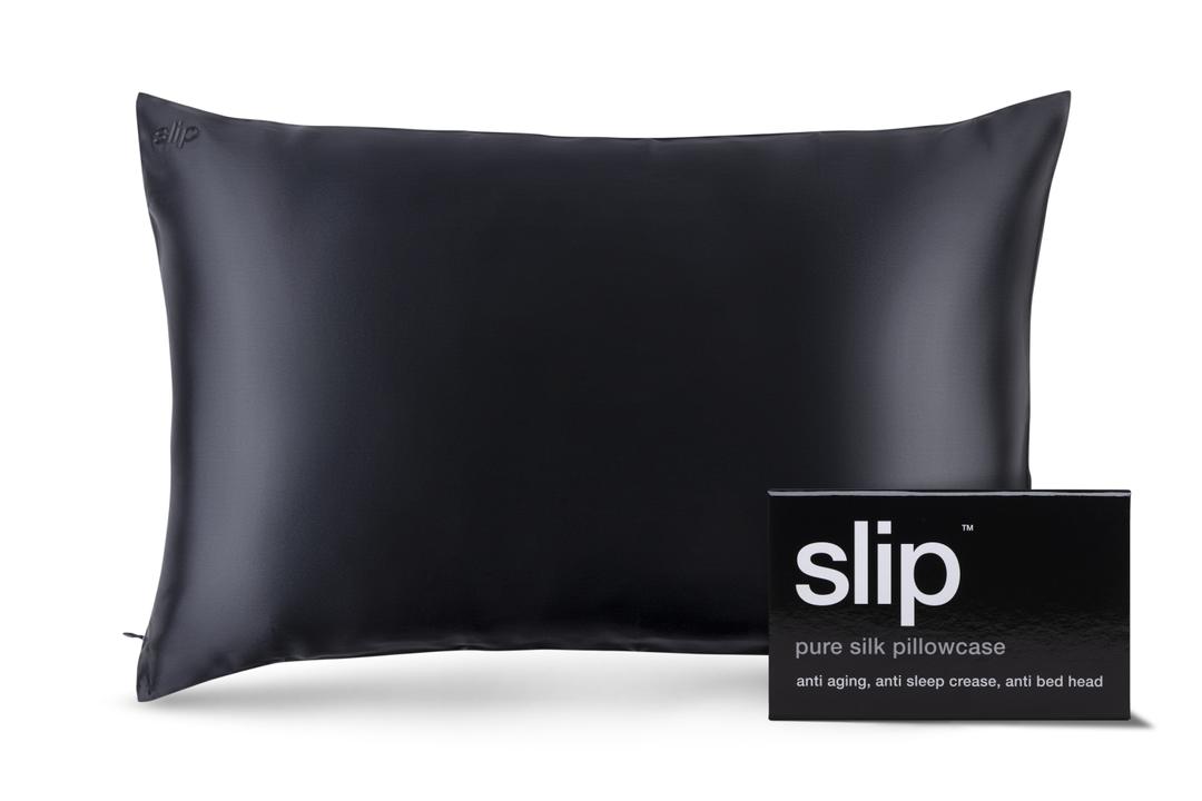 Black Queen Zippered Pillowcase - Queen/ International Standard (51 x 76cm/ 20" x 30") / Invisible Zipper