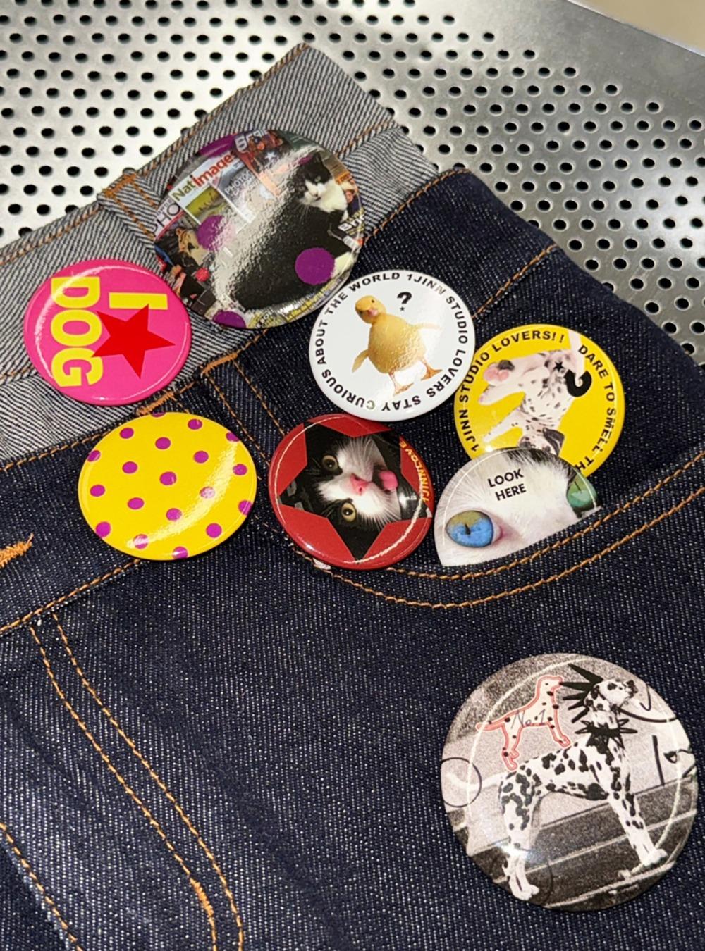 1Jinn Animal Button Badge Set (2color)