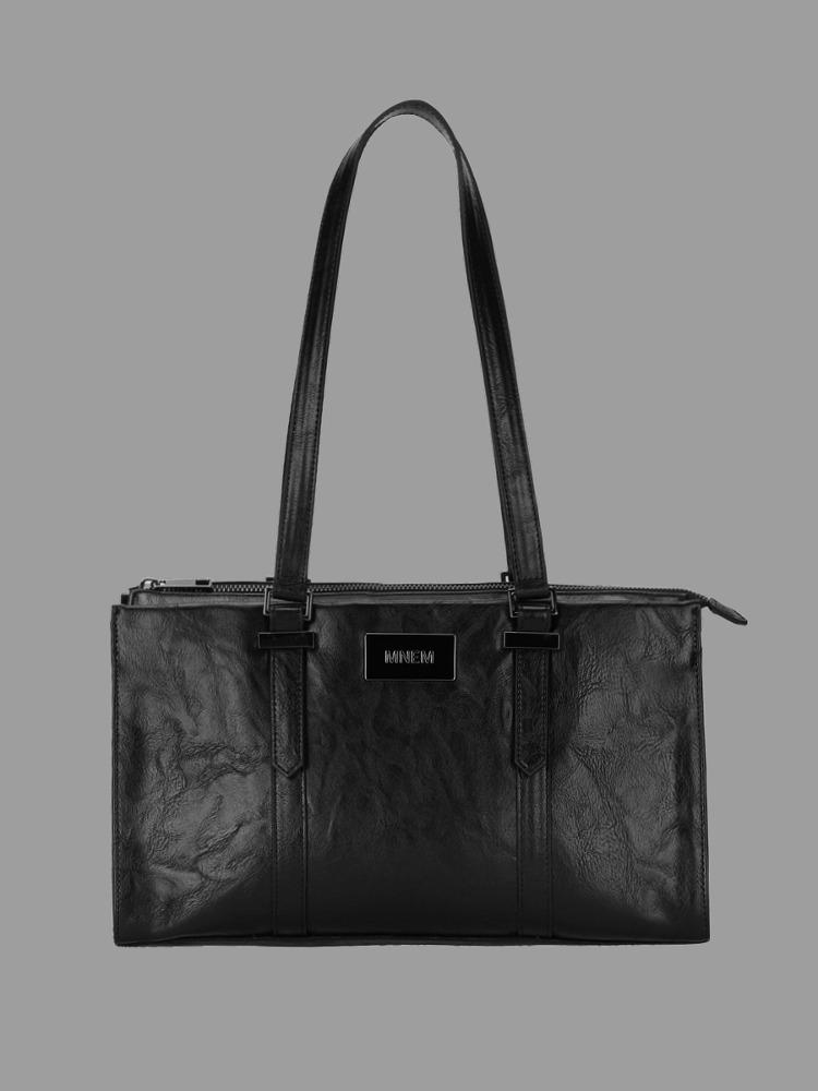 므넴 3rd) [mnem] leather shoulder bag