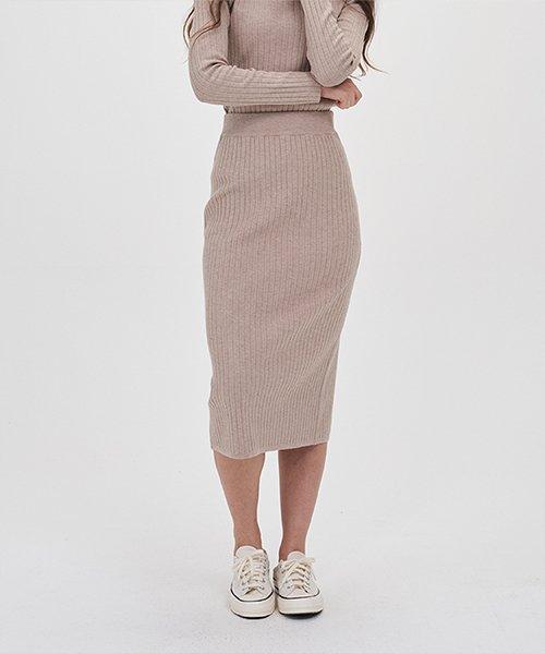 여성 솜털 골지 스커트_ZD4SS530_MBE