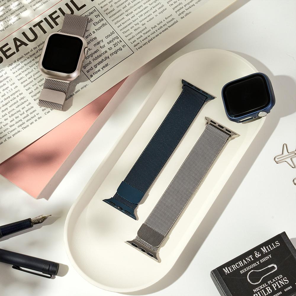 우먼스9999 [신상/당일도착] 애플워치 스트랩 9 8 7 6 3 se 2 밀레니즈 스포츠루프 메탈 가죽 시계줄