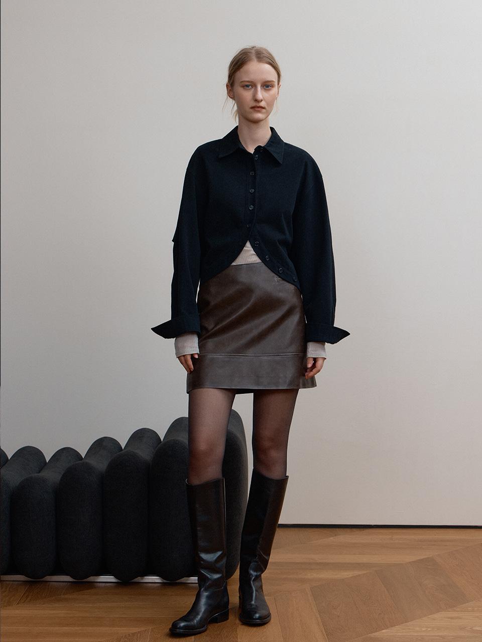 MAEVE MINI SKIRT, BROWN