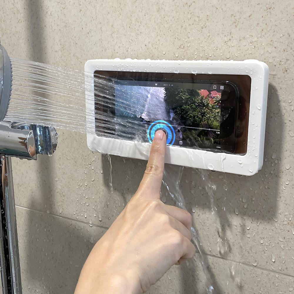 샤워실 욕실핸드폰거치대 샤워핸드폰 스마트폰방수 화장실 휴대폰 거치대 목욕탕 터치 케이스