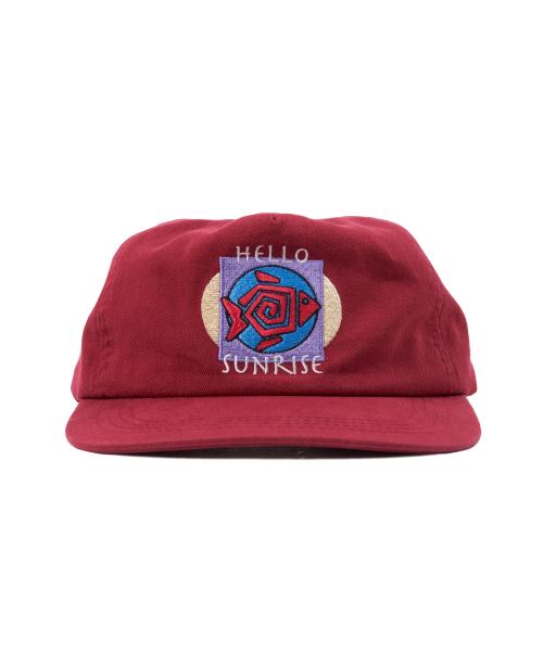 Fish Logo Relaxed Fit 5Panel Cap_Red