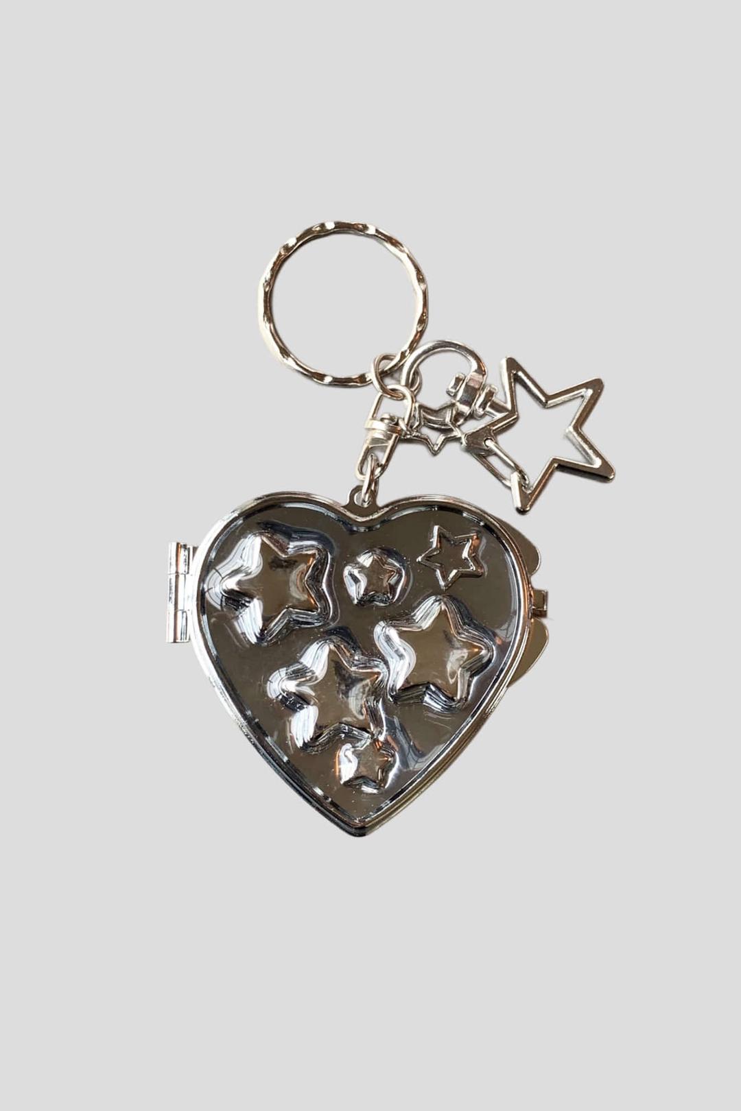 [30개한정]shooting star heart mirror key-ring