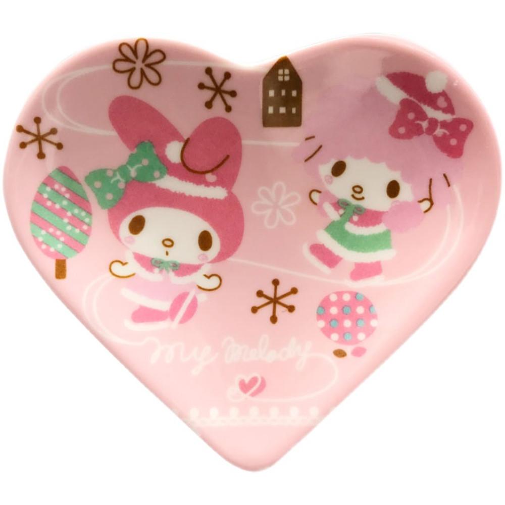 마이멜로디 폼폼푸린 하트모양 미니 접시 디저트접시 개인접시 소스접시 겨울 크리스마스