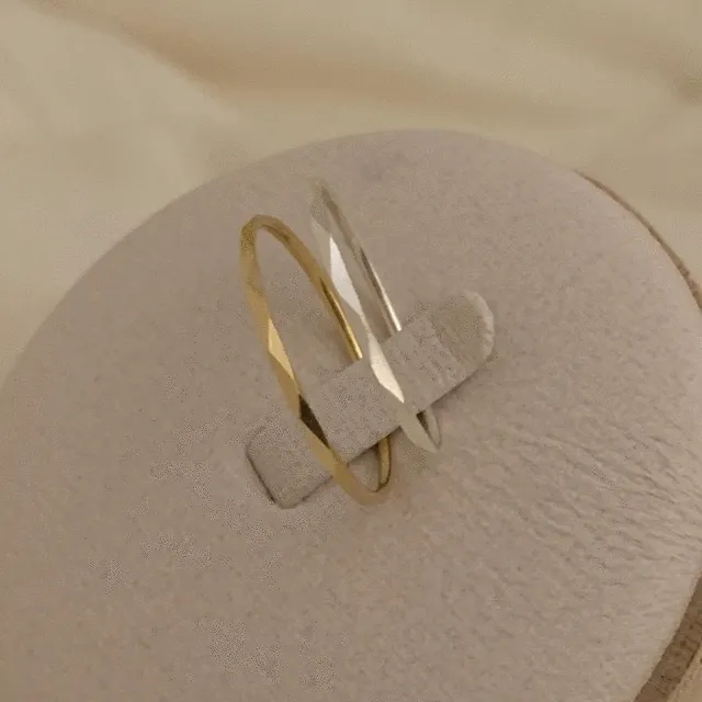 [silver 925] triangle cutting ring